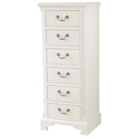 Indonesia furniture manufacturer and wholesaler Georgian 6 Drawer Tallboy White
