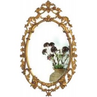 Indonesia furniture manufacturer and wholesaler Gilt Carved Oval Mirror